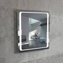 Дзеркало Аква Родос Омега 17682 з LED підсвіткою 700х600 мм, фото №1