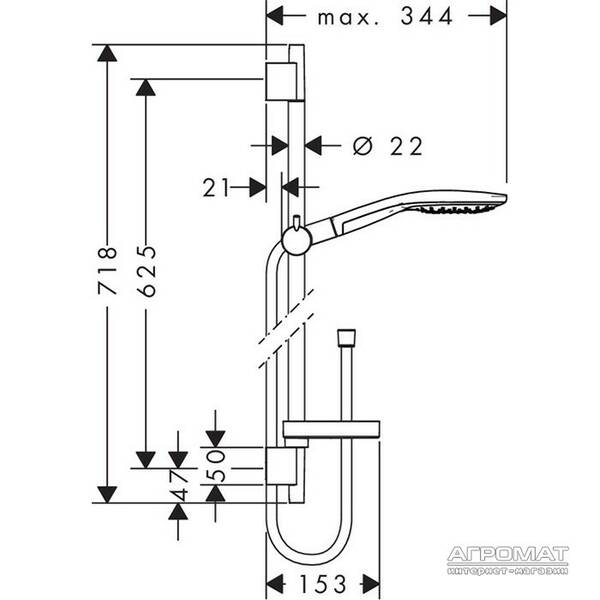 Душовий набір Hansgrohe Raindance Select 27802400, фото 3