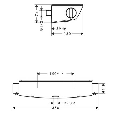 Змішувач для душу Hansgrohe Ecostat 13161000 з термостатом, фото 2