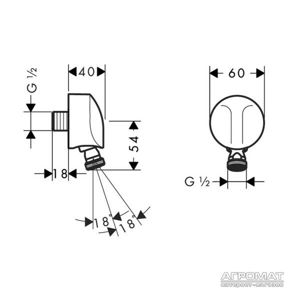 Шлангове підключення Hansgrohe Fixfit 27505000, фото 2
