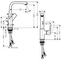 Змішувач для раковини Hansgrohe Metris 31087000, фото №2