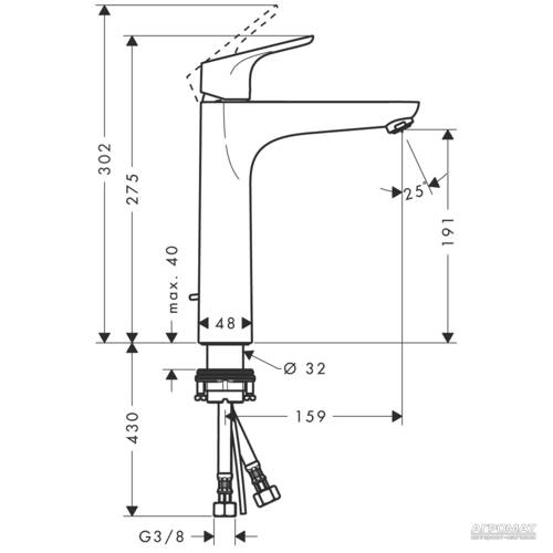 Смеситель для раковины Hansgrohe Focus 31608000, фото 2