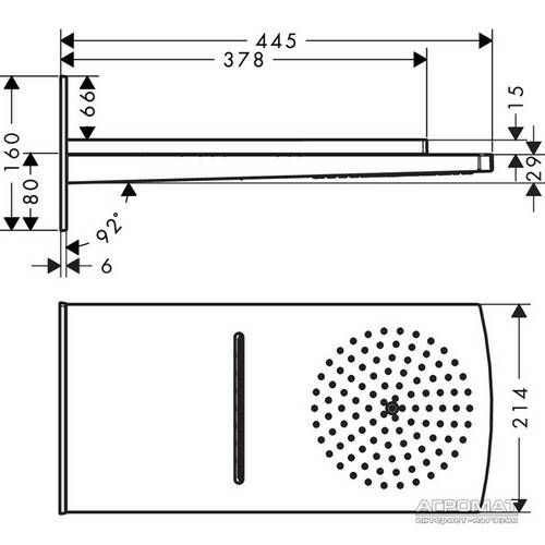 Верхний душ Hansgrohe Rainfall 28433400, фото 3