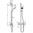Змішувач для душу термостатичний Hansgrohe Croma Select E 27248400  з душовим набором і штангою, хром/білий, фото 2