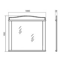 Дзеркало Аква Родос Мікелла 950х1000 мм, фото №4