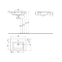 Раковина Kolo Twins L51960000 60 см с тонким бортом, фото №2