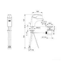 Смеситель для раковины Oras Polara 1400F, фото №2