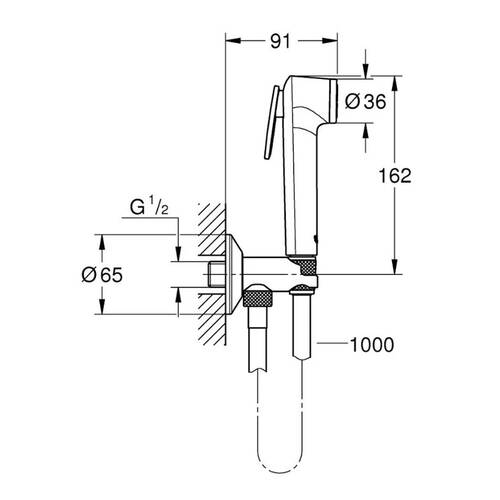 Гігієнічний душ Grohe Tempesta-F 26358000, фото 2
