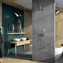 Смеситель скрытого монтажа для ванны/душа Kludi Ambienta 538300575 с термостатом, хром, фото №3