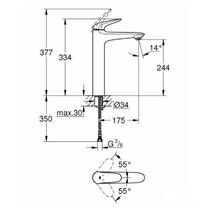 Змішувач для раковини Grohe Eurostyle 23719lS3, фото №2