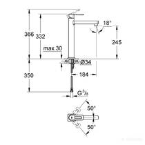 Змішувач для раковини Grohe Quadra 23404000, фото №2