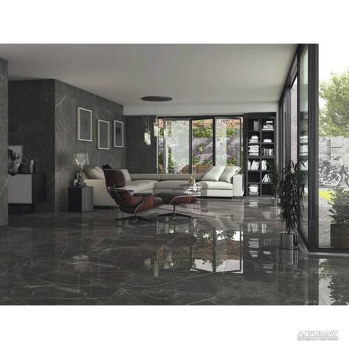 Керамограніт Ape Ceramica Black Jack Polished Rect 75x75 см, фото 2