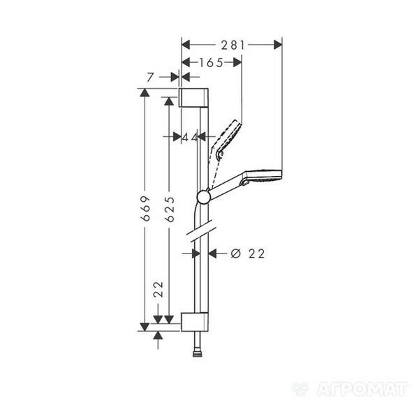 Душевой набор Hansgrohe Crometta Vario 26532400, фото 2