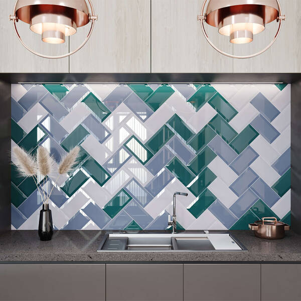 Плитка Golden Tile Metrotiles Білий 460051 10x20 см, фото 2