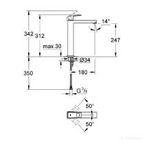 Смеситель для раковины Grohe Eurocube 23406000, фото №2