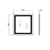 Зеркало Аква Родос Альфа 19228 с LED подсветкой 800х650 мм, фото №3