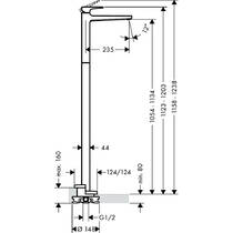 Смеситель для раковины Hansgrohe Metropol 32530000 напольный, хром, фото №2