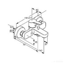 Смеситель для ванны Kludi Logo Neo 376819175, фото №2