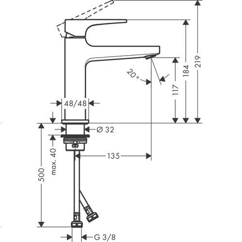 Смеситель для раковины Hansgrohe Metropol 32507000, фото 2