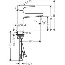 Смеситель для раковины Hansgrohe Metropol 74500000, фото №2