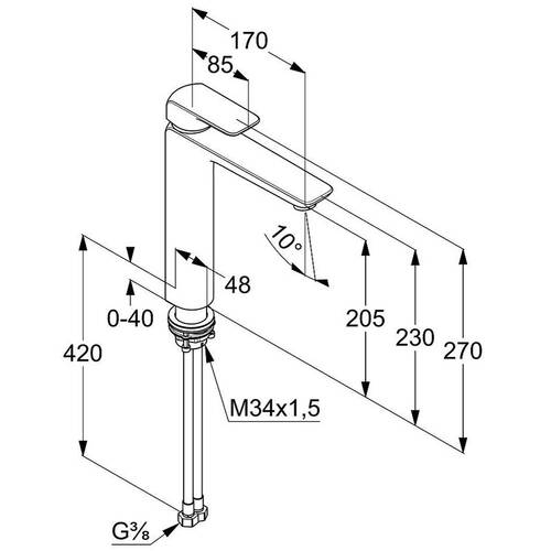 Змішувач для раковини Kludi Ameo 412960575, фото 2