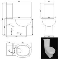 Бачок Primera Shape 8210015 для унитаза-компакта 8190015 с малым отверстием для кнопки, без сливного механизма, фото №4