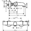 Змішувач для ванни Hansgrohe Ecostat 1001 CL 13201000 з термостатом, хром, фото 2