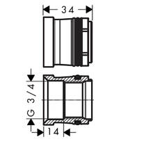 Адаптер Hansgrohe Ecostat Select 02026000 шаровой, фото №2