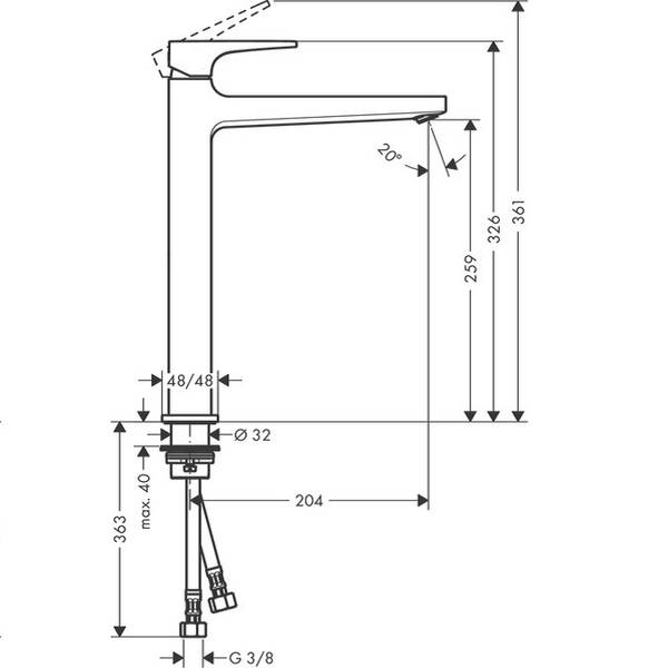 Змішувач для раковини Hansgrohe Metropol 32512000, фото 2