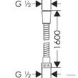 Душовий шланг Hansgrohe Metaflex 28266000 1,6м, фото 2