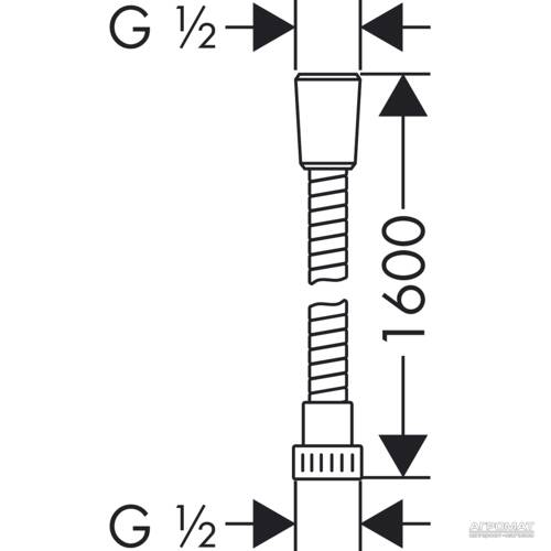 Душовий шланг Hansgrohe Metaflex 28266000 1,6м, фото 2