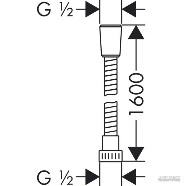 Душовий шланг Hansgrohe Metaflex 28266000 1,6м, фото 2