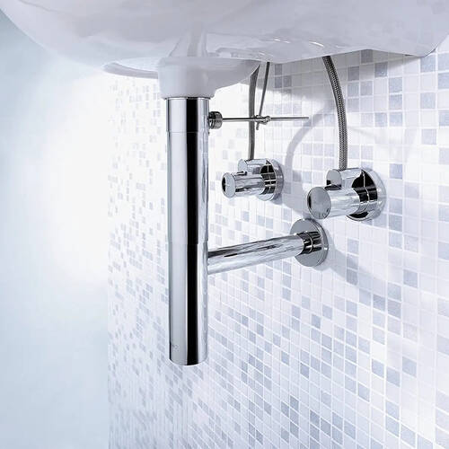 Сифон для раковини колбовий Hansgrohe Flowstar 52100000 під донний клапан хром, фото 3