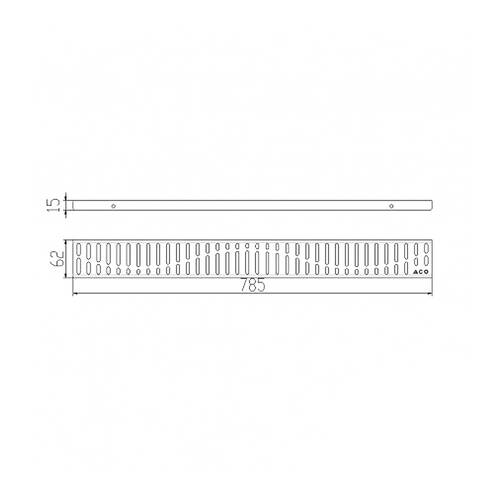 Решітка для душового каналу ACO ShowerDrain C-line 9010.88.62 (408558) 785 мм хвиля, фото 2