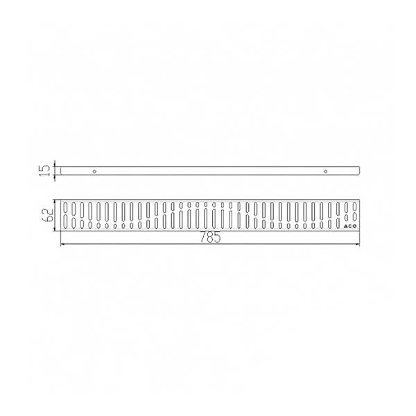 Решітка для душового каналу ACO ShowerDrain C-line 9010.88.62 (408558) 785 мм хвиля, фото 2