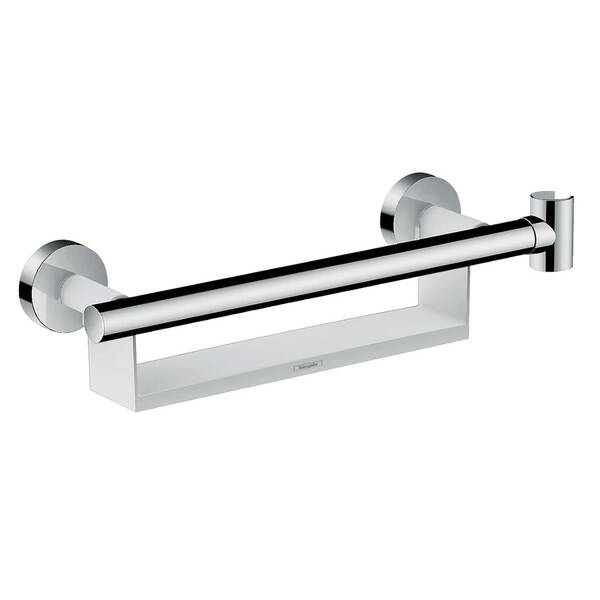 Поручень Hansgrohe Unica Comfort 26328400 з полицею хром, фото 1
