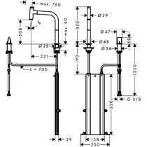 Змішувач для кухні Hansgrohe Metris Select M71 73804000 хром, фото №2