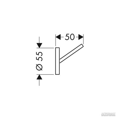 Крючок Axor Starck 40837000 одинарный хром, фото 2