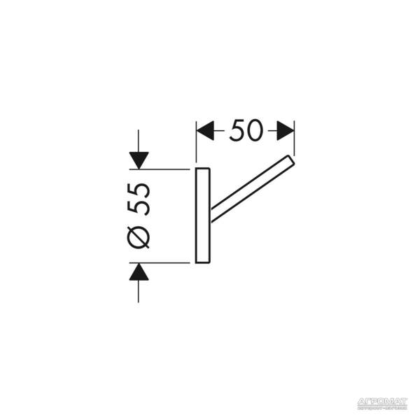 Крючок Axor Starck 40837000 одинарный хром, фото 2