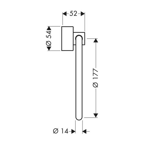Держатель-кольцо для полотенец Axor Uno 41521000 2 хром, фото 2