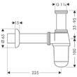 Сифон для раковини колбовий Hansgrohe 52053000 хром, фото 2