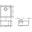Мойка для кухни Hansgrohe S71 43425800 (S719-U400) сталь, фото 2