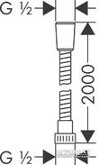 Душовий шланг Hansgrohe Metaflex 28264000 2 м, фото 2