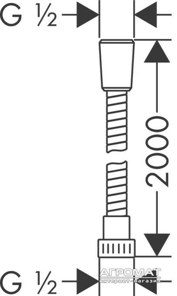 Душовий шланг Hansgrohe Metaflex 28264000 2 м, фото 2