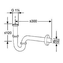 Сифон для раковини трубний Kludi 1026505-00 хром, фото №2