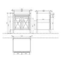 Тумба для раковины Villeroy&Boch Hommage 89950001 напольная 68 см орех, фото №2