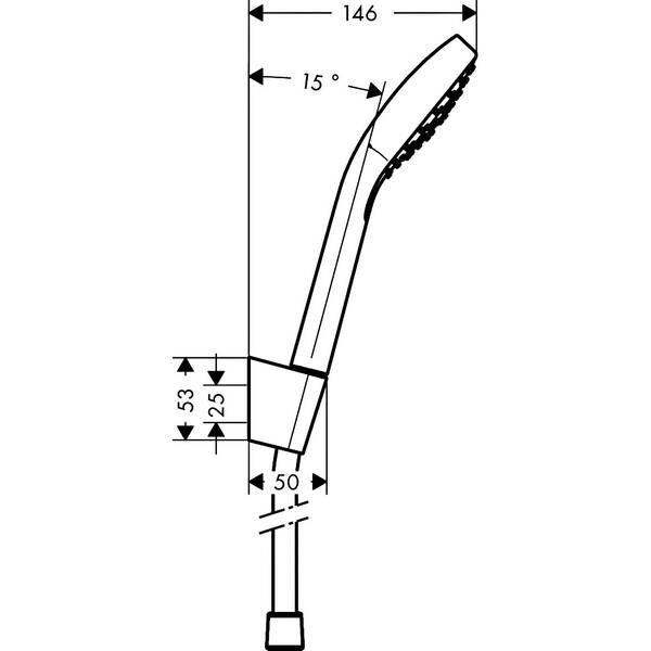 Душевой набор Hansgrohe Croma Select E 26412400 хром/белый, фото 2