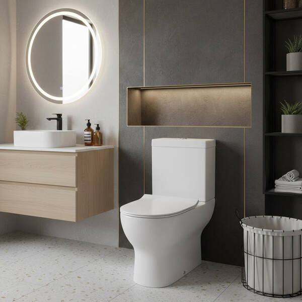 Унитаз-компакт Devit Fresh 3110121 безободковый с сиденьем Slim из