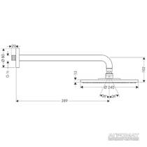 Верхній душ Hansgrohe Raindance S 27474000, фото №2