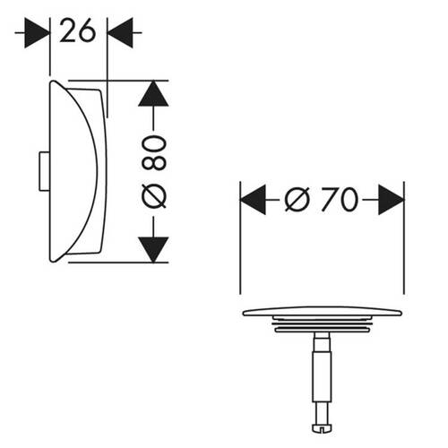 Накладка на сифон Hansgrohe Flexaplus 58185000 хром, фото 2